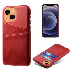 KSQ iPhone 13 Mini - KSQ L&auml;der Skal Med Kortfack - R&ouml;d - Teknikhallen.se