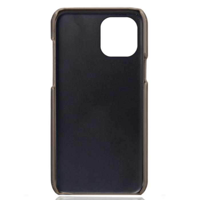 Bild 4, KSQ iPhone 13 Mini - KSQ Läder Skal Med Kortfack - Grå - Teknikhallen.se