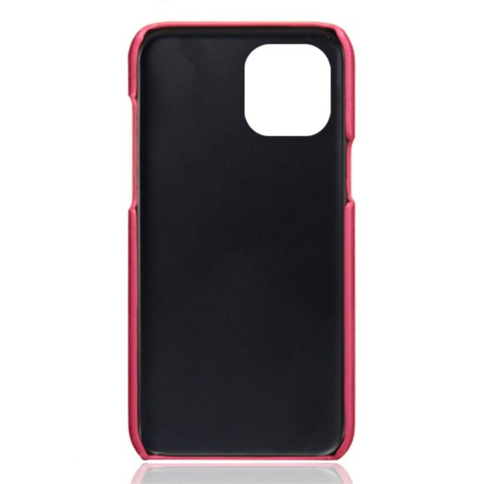 Bild 4, KSQ iPhone 13 Mini - KSQ Läder Skal Med Kortfack - Rosa - Teknikhallen.se