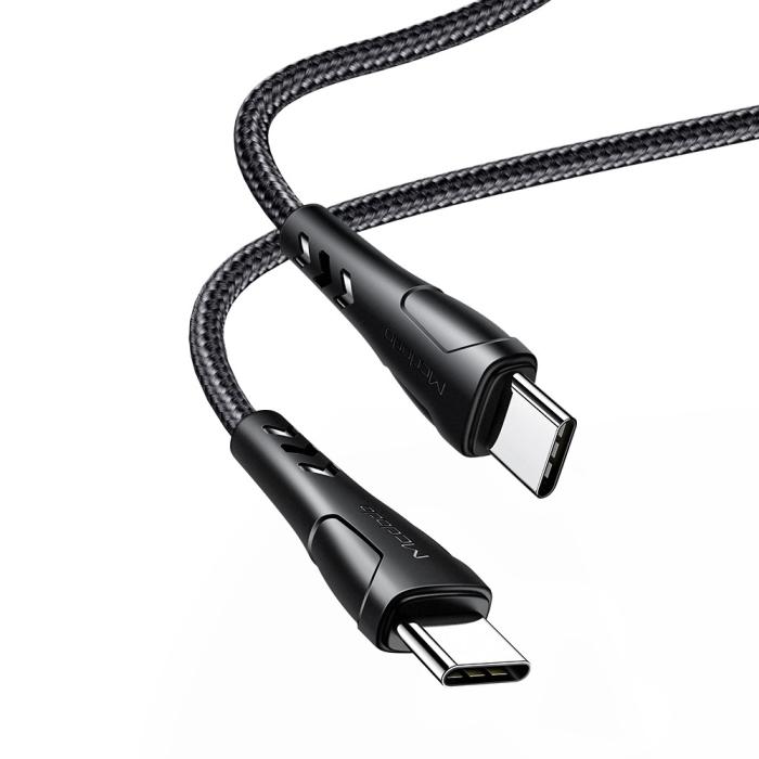 Bild 3, MCDODO MCDODO Snabbladdare 1.2m USB-C - USB-C Nylon Kabel - Svart - Teknikhallen.se