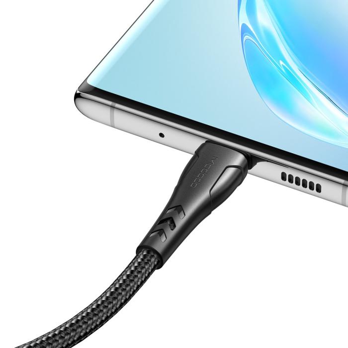 Bild 5, MCDODO MCDODO Snabbladdare 1.2m USB-C - USB-C Nylon Kabel - Svart - Teknikhallen.se