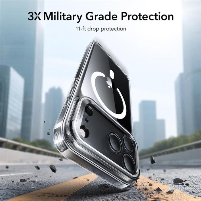 Bild 4, ESR ESR iPhone 17 Pro Max Skal MagSafe Classic Kickstand Transparent - Teknikhallen.se