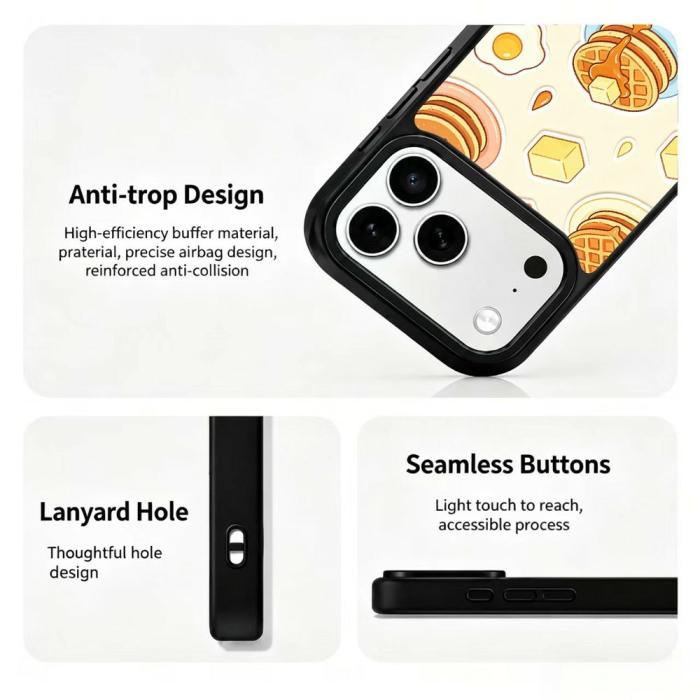 Bild 3,  iPhone 18 Pro Max/17 Pro Max Skal MagSafe UV-Mönster Våfflor - Teknikhallen.se