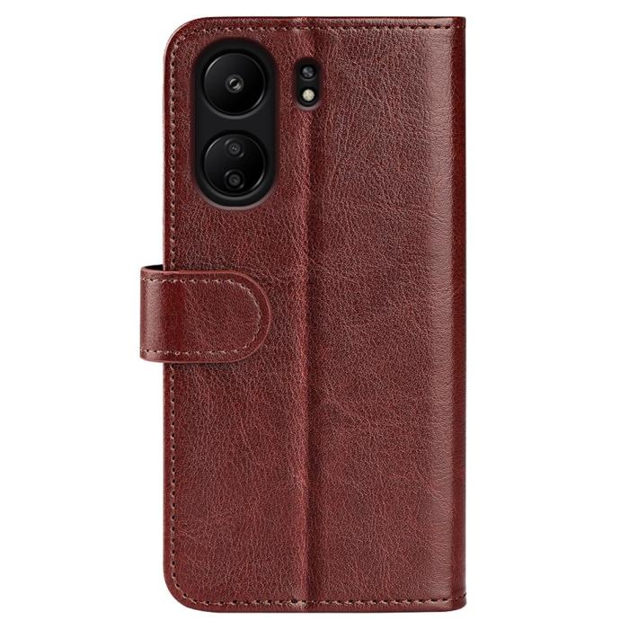 Bild 6,  Xiaomi Redmi 13C 4G Fodral Crazy Horse Läder Brun - Teknikhallen.se