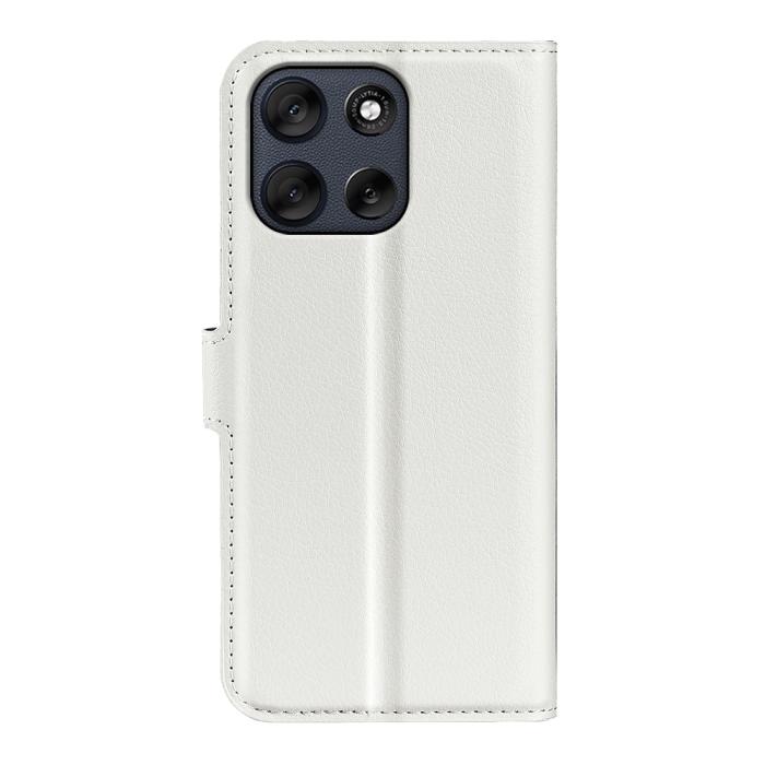 Bild 3,  Motorola Moto G56 5G Fodral Litchi Läder Vit - Teknikhallen.se