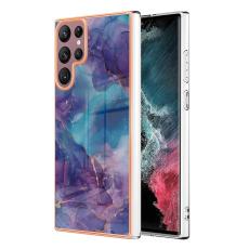  Samsung Galaxy S23 Ultra Skal Marmor TPU Lila - Teknikhallen.se