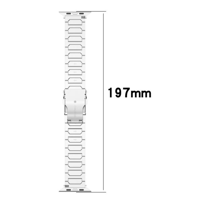 Bild 6,  Apple Watch 42/44/45/46/49 mm Armband Metall Silver - Teknikhallen.se