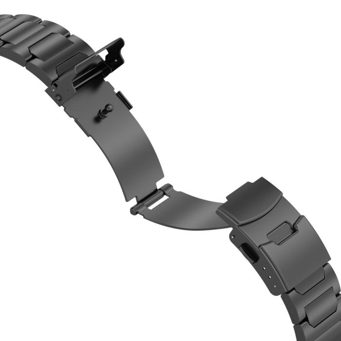 Bild 5,  Apple Watch 42/44/45/46/49 mm Armband Metall Titanium - Teknikhallen.se