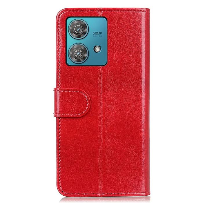 Bild 6,  Motorola Moto G84 5G Fodral Crazy Horse Läder Röd - Teknikhallen.se