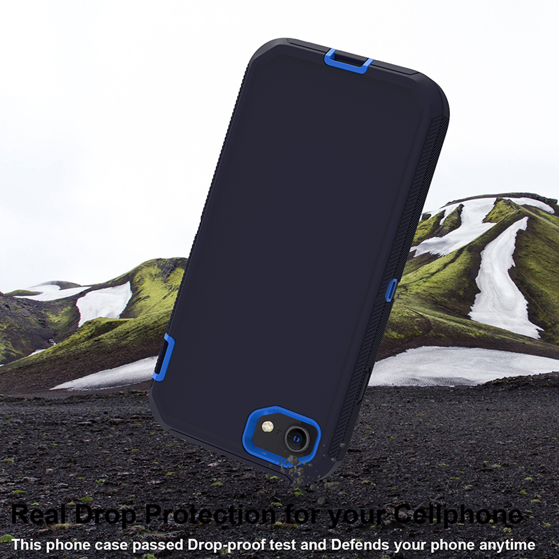  iPhone 7/8/SE (2020/2022) - Shockproof Hybrid Armor Skal - Mrk Bl/Bl - Teknikhallen.se