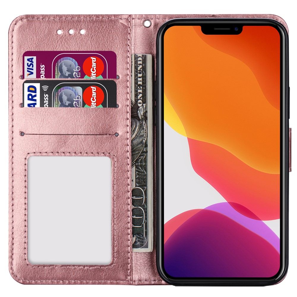  iPhone 13 Pro Max Fodral Crazy Horse Läder Roséguld - Teknikhallen.se