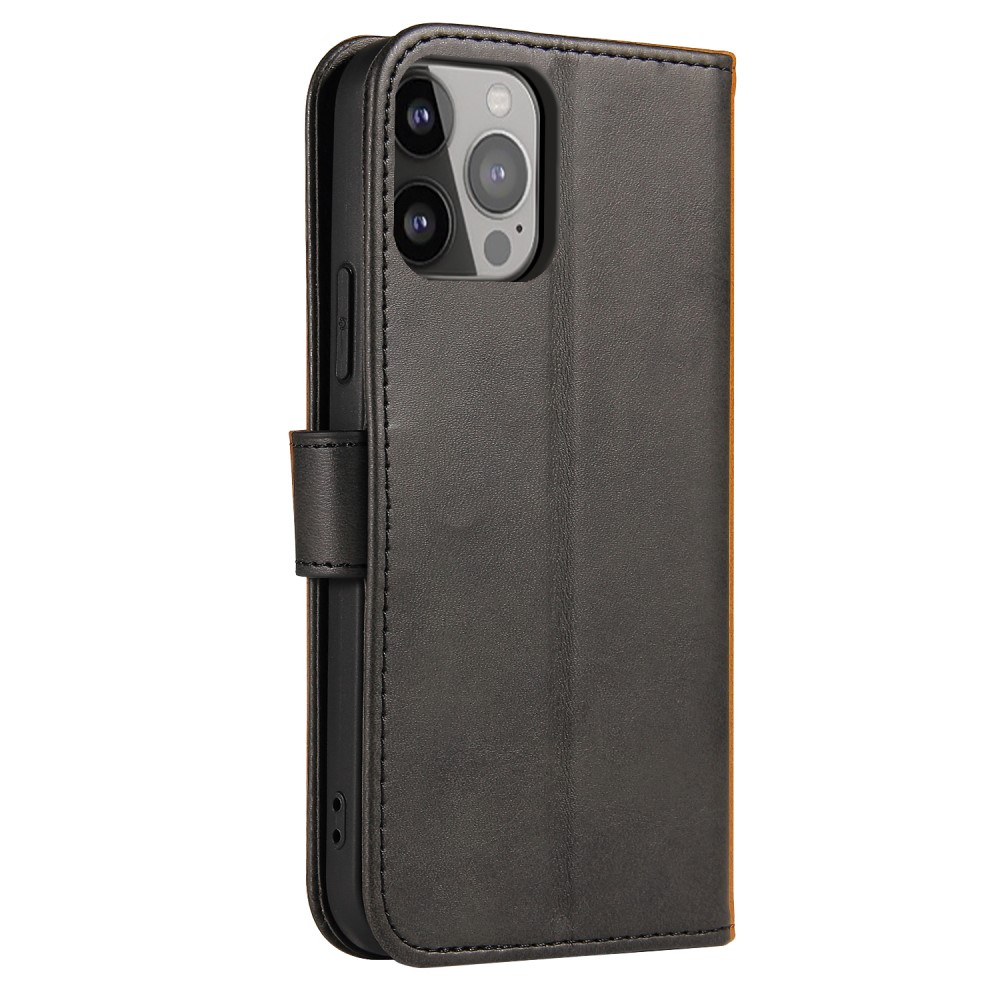  iPhone 13 Pro Max Plånboksfodral Läder Svart - Teknikhallen.se
