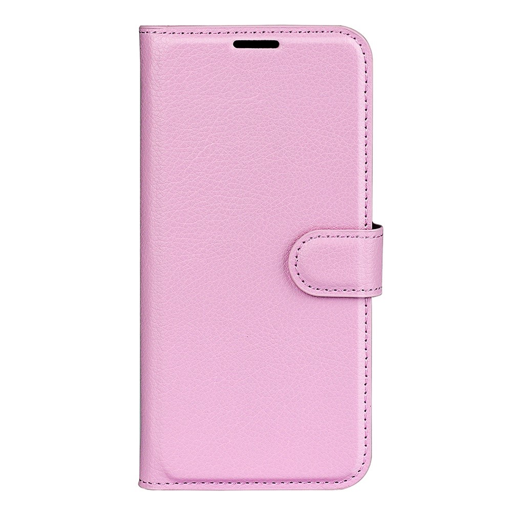  Sony Xperia 10 IV Fodral Litchi Läder Ljus Rosa - Teknikhallen.se