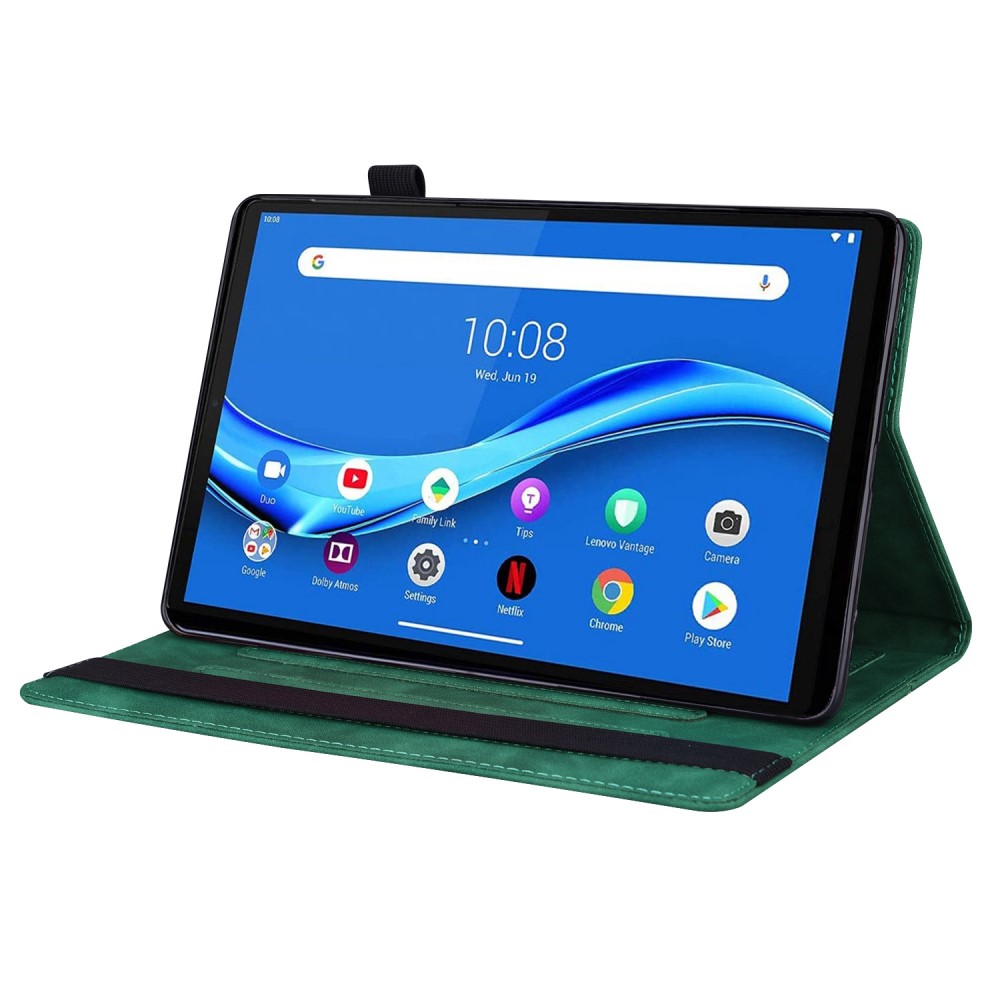  Lenovo Tab M10 Plus Gen 3 Fodral Frontficka Och Pennhållare Grön - Teknikhallen.se