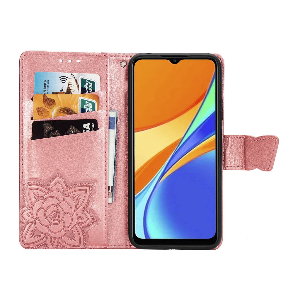  Xiaomi Redmi 9C Fodral Butterfly Rosguld - Teknikhallen.se