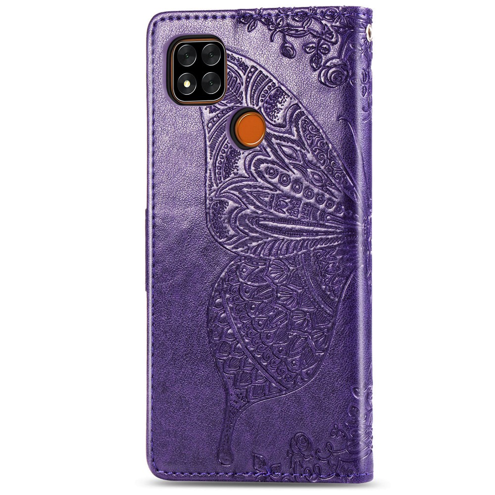  Xiaomi Redmi 9C Fodral Butterfly Lila - Teknikhallen.se