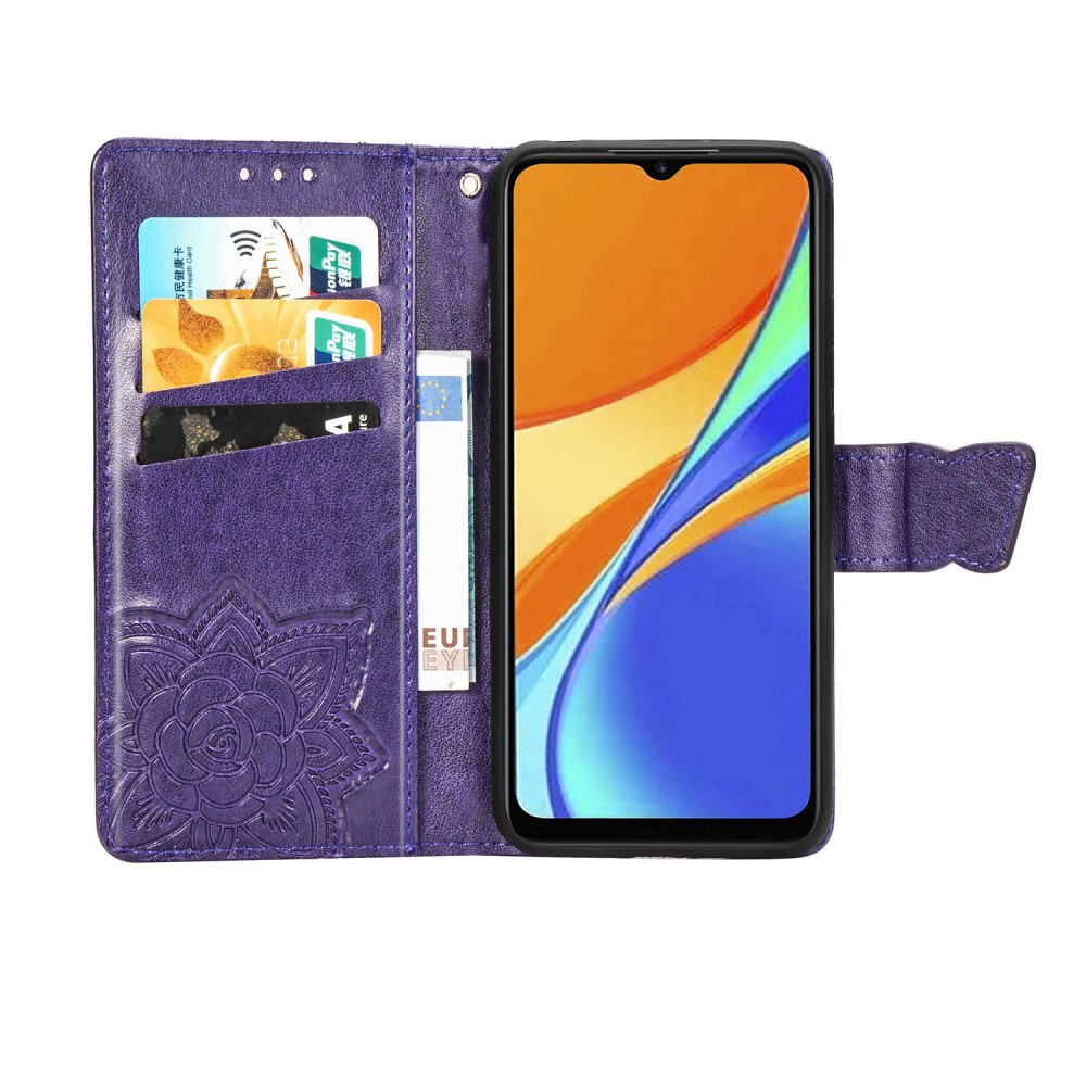  Xiaomi Redmi 9C Fodral Butterfly Lila - Teknikhallen.se