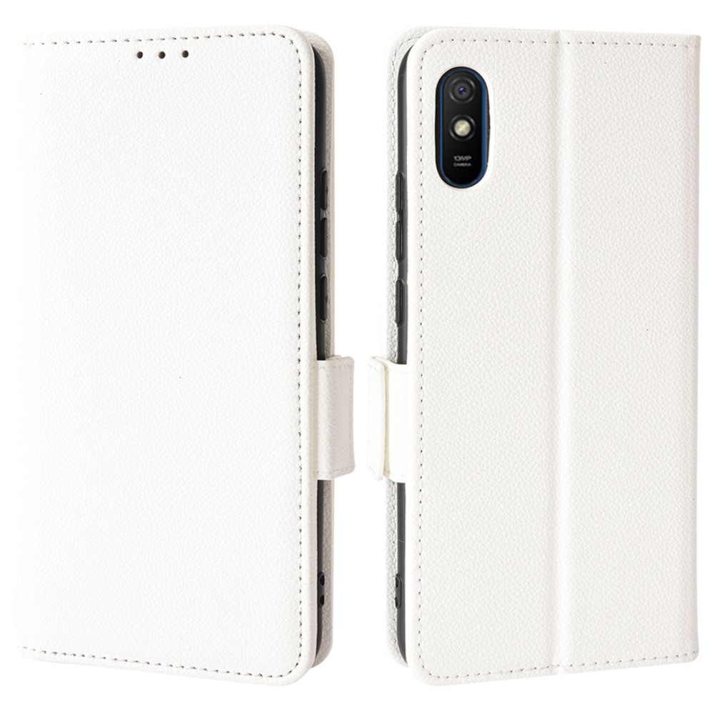  Xiaomi Redmi 9A / 9AT Fodral Litchi Textur Vit - Teknikhallen.se