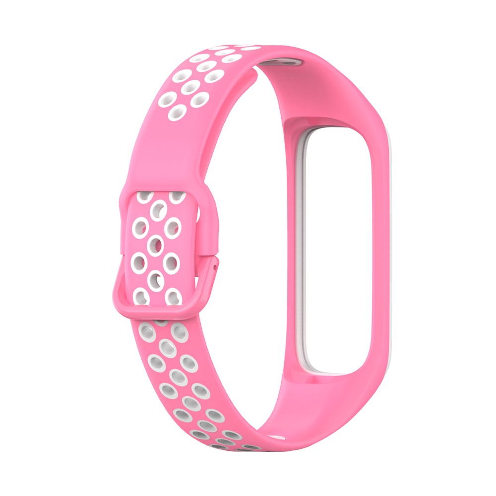  Samsung Galaxy Fit 2 SM-R220 Armband Ihligt Silikon Rosa/Vit - Teknikhallen.se