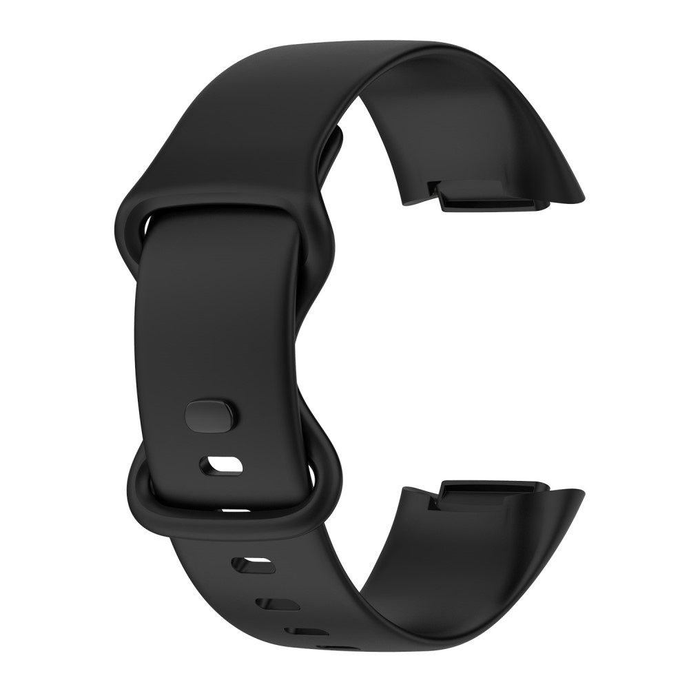  Fitbit Charge 6 / 5 Armband TPU (L) Svart - Teknikhallen.se