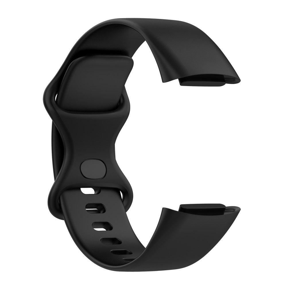  Fitbit Charge 6 / 5 Armband TPU (L) Svart - Teknikhallen.se