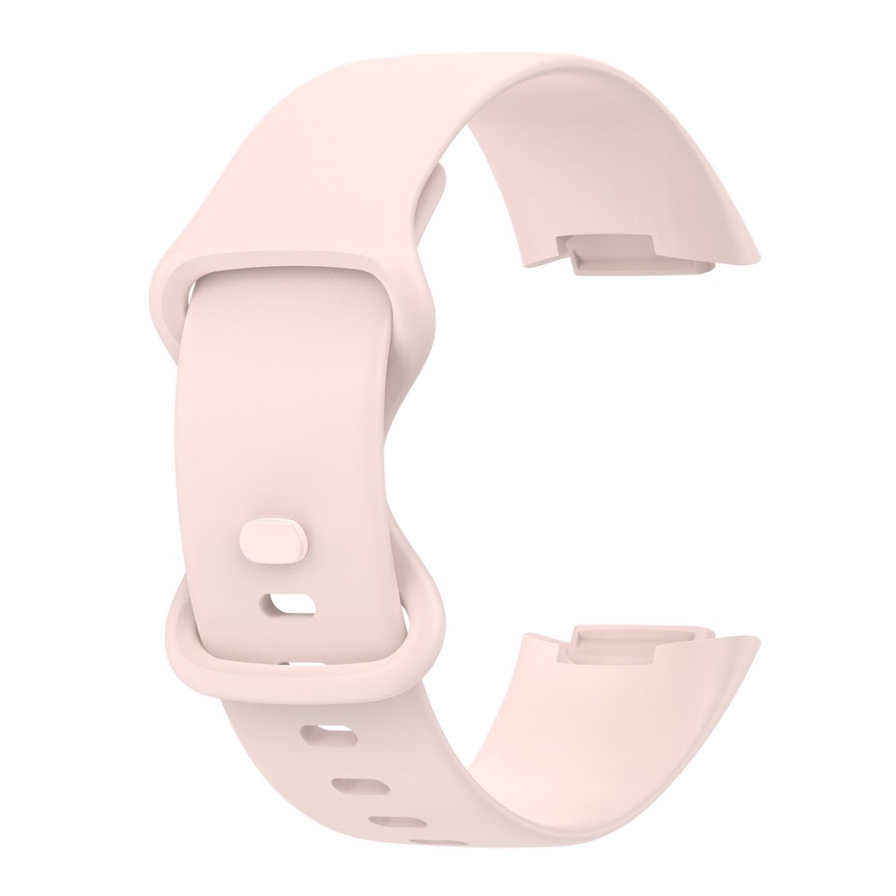  Fitbit Charge 6 / 5 Armband TPU (L) Ljus Rosa - Teknikhallen.se