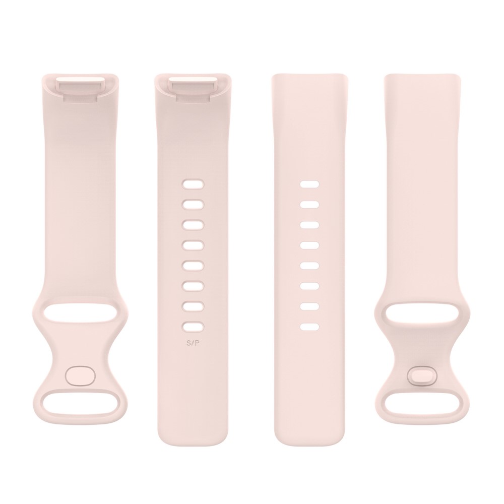  Fitbit Charge 6 / 5 Armband TPU (L) Ljus Rosa - Teknikhallen.se