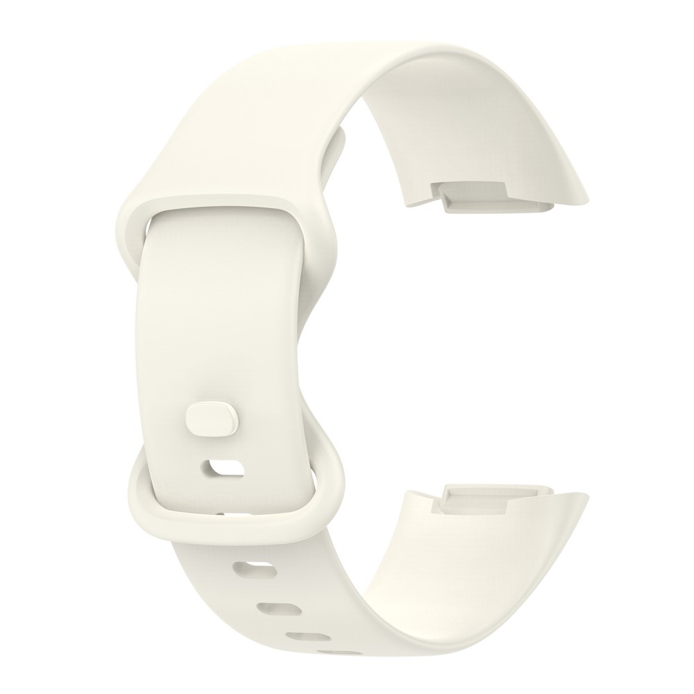  Fitbit Charge 6 / 5 Armband TPU (L) Beige - Teknikhallen.se