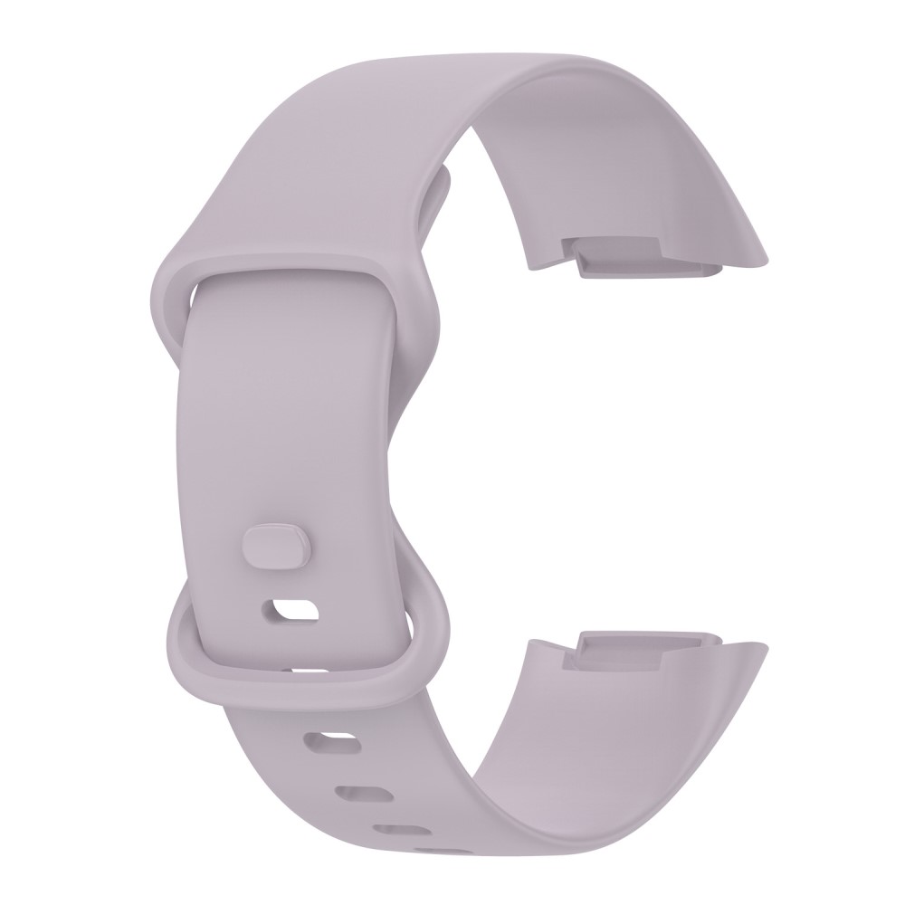  Fitbit Charge 6 / 5 Armband TPU (L) Ljus Lila - Teknikhallen.se