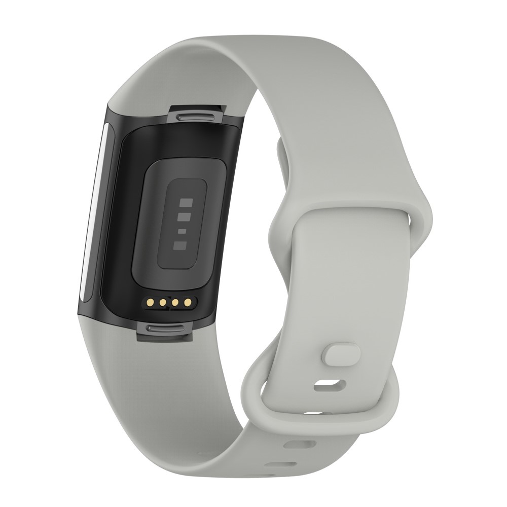  Fitbit Charge 6 / 5 Armband TPU (L) Grå - Teknikhallen.se