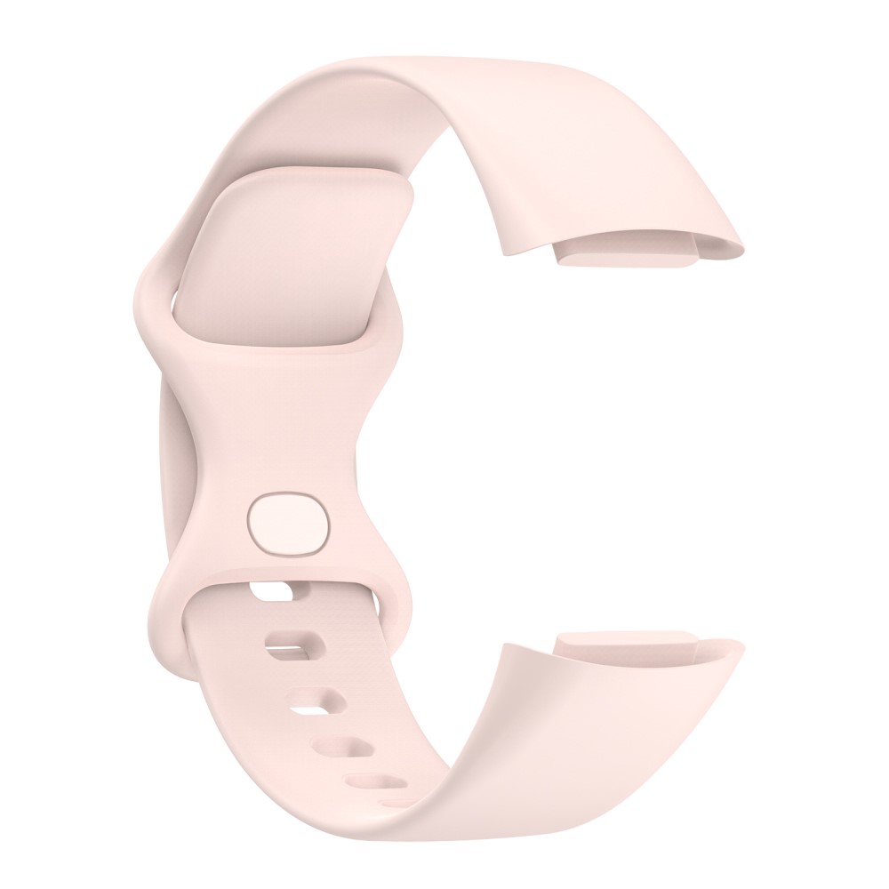  Fitbit Charge 6 / 5 Armband TPU (S) Ljus Rosa - Teknikhallen.se