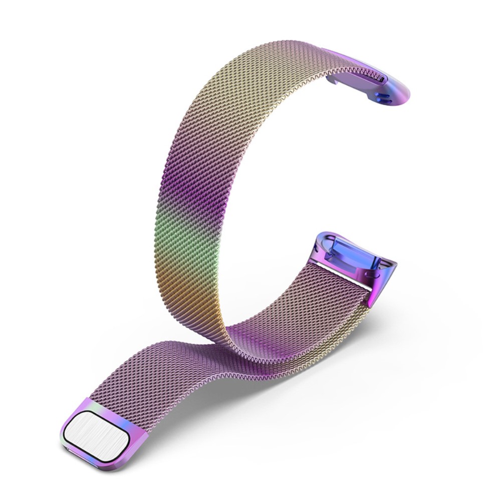  Fitbit Charge 6 / 5 Metall Armband Milanese Loop Oil Fade - Teknikhallen.se