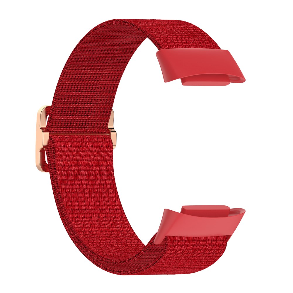  Fitbit Charge 6 / 5 Armband Justerbart Nylon Röd - Teknikhallen.se