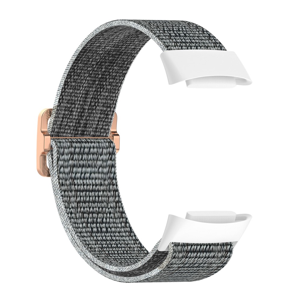  Fitbit Charge 6 / 5 Armband Justerbart Nylon Grå - Teknikhallen.se