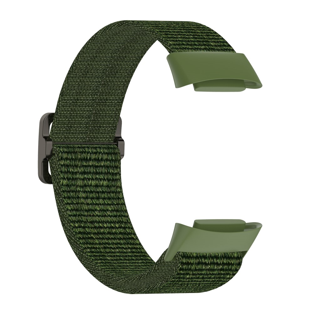  Fitbit Charge 6 / 5 Armband Justerbart Nylon Grn - Teknikhallen.se