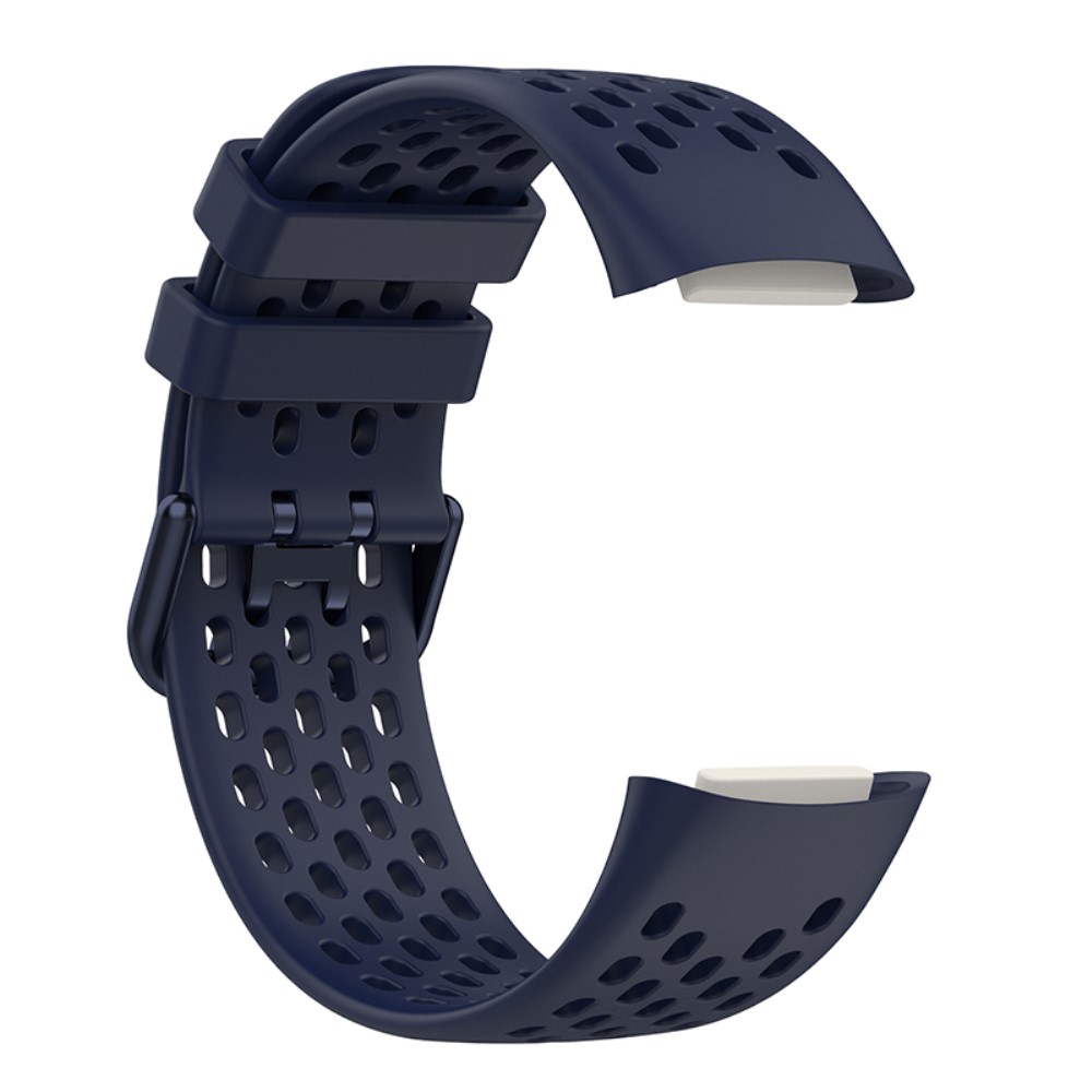  Fitbit Charge 6 / 5 Armband Silikon Ihligt Mrk Bl - Teknikhallen.se