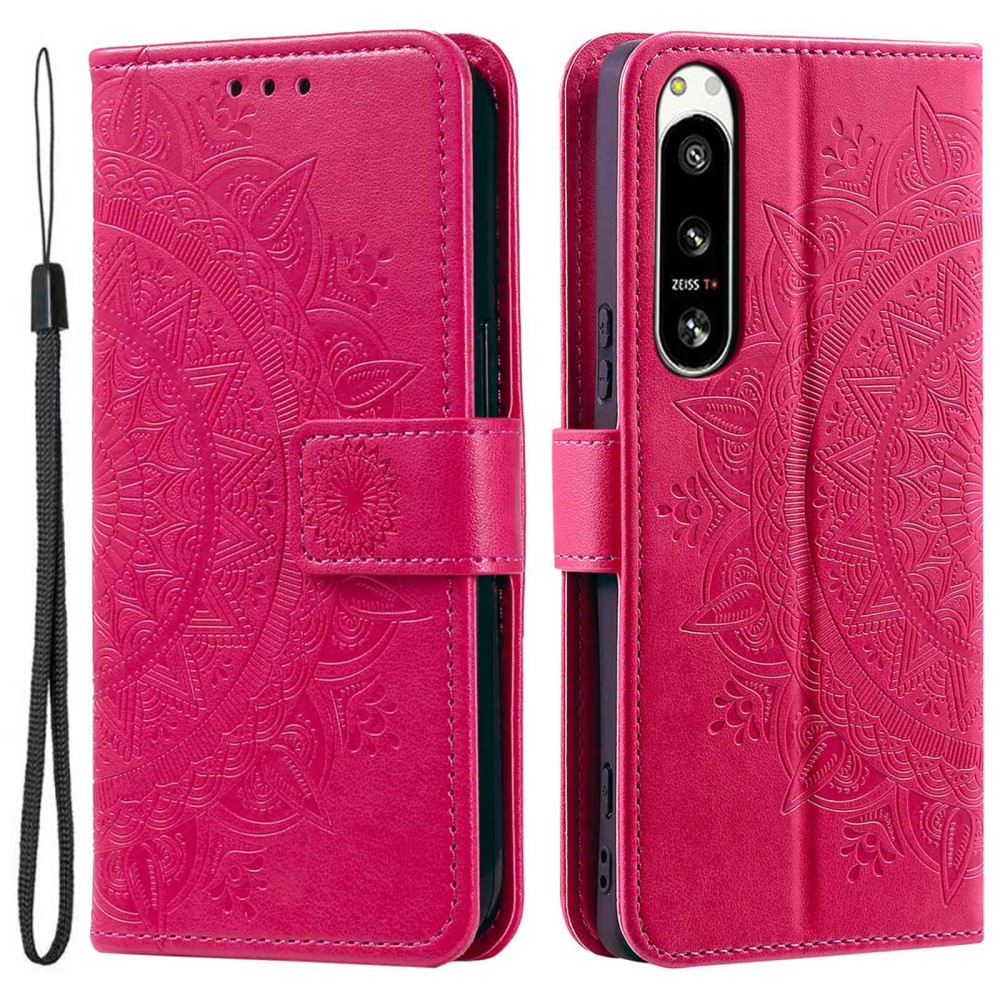  Sony Xperia 5 IV Fodral Mandala Lder Rosa - Teknikhallen.se