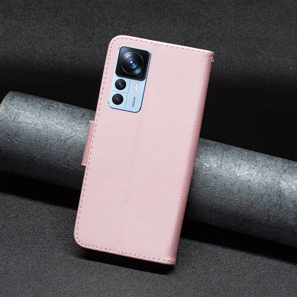  Xiaomi 12T / 12T Pro Fodral Shark Litchi Roséguld - Teknikhallen.se