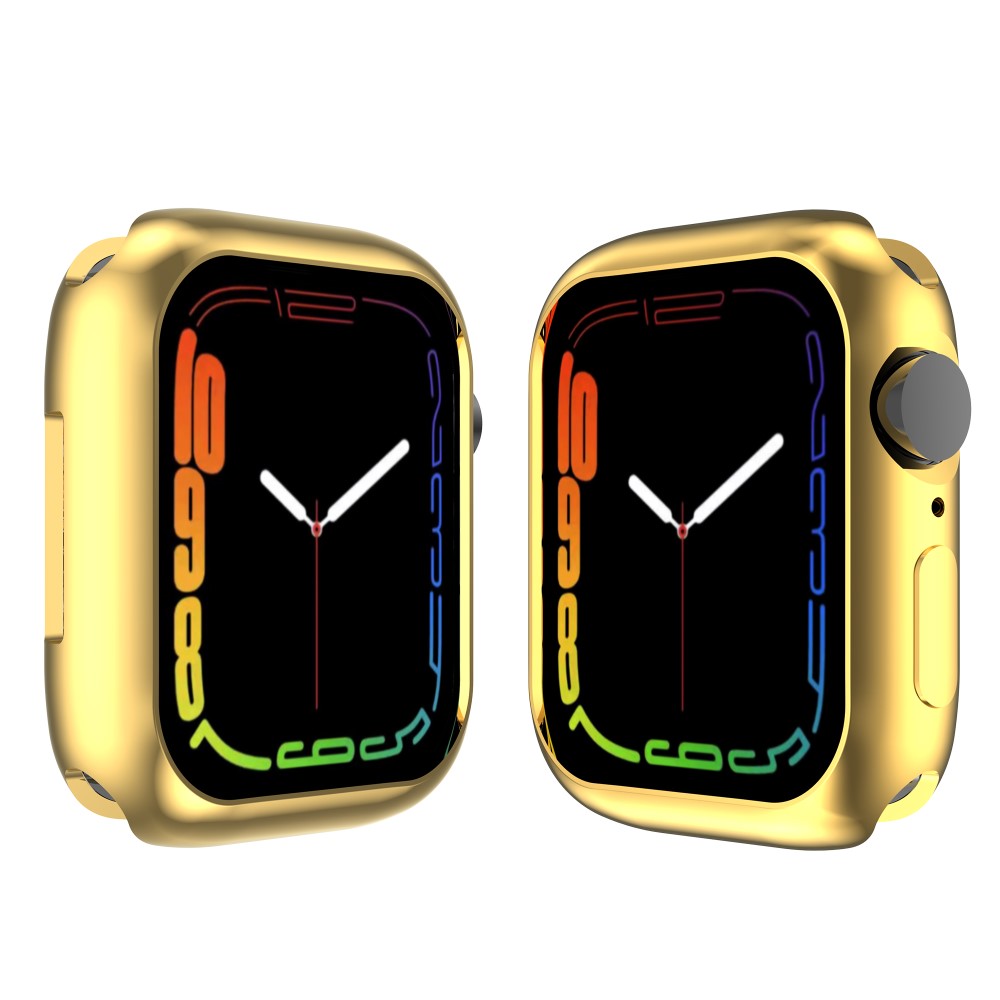  Apple Watch 7/8 45mm Skal TPU Electroplate Guld - Teknikhallen.se