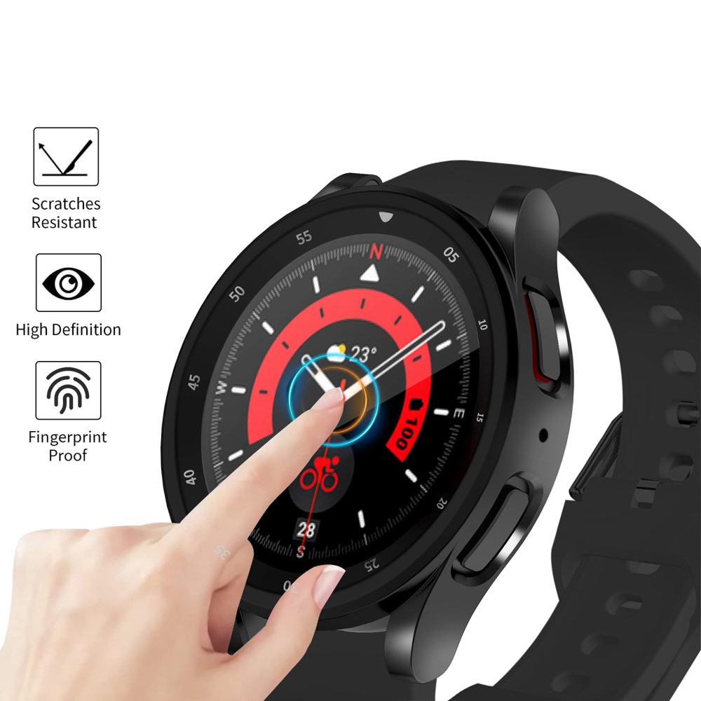  Samsung Galaxy Watch 5 Pro 45mm Skal Heltckande Svart - Teknikhallen.se
