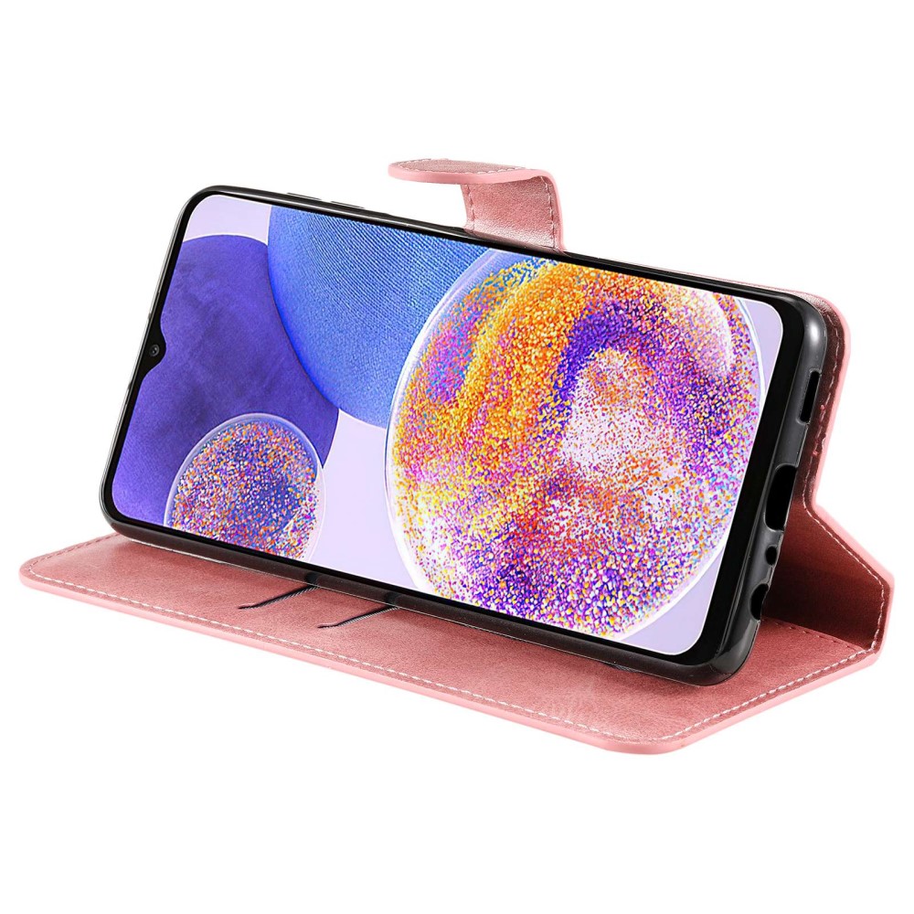  Samsung Galaxy A23 5G Fodral Klassiskt Läder Roséguld - Teknikhallen.se