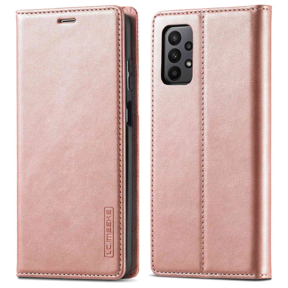 LC.IMEEKE LC.IMEEKE Samsung Galaxy A23 5G Fodral Flip Läder Roséguld - Teknikhallen.se