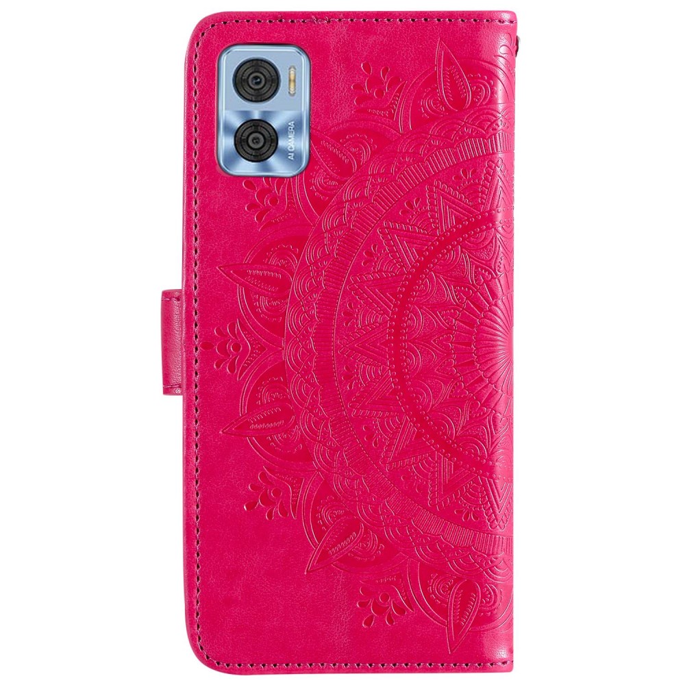  Motorola Moto E22i Fodral Mandala Lder Rosa - Teknikhallen.se