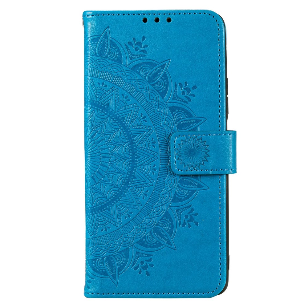  Motorola Moto E22i Fodral Mandala Läder Blå - Teknikhallen.se