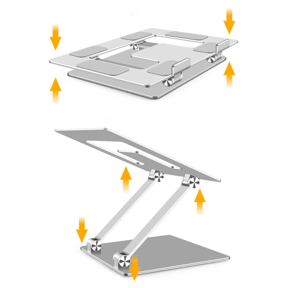  Justerbart Laptop Ställ Aluminium Grå - Teknikhallen.se