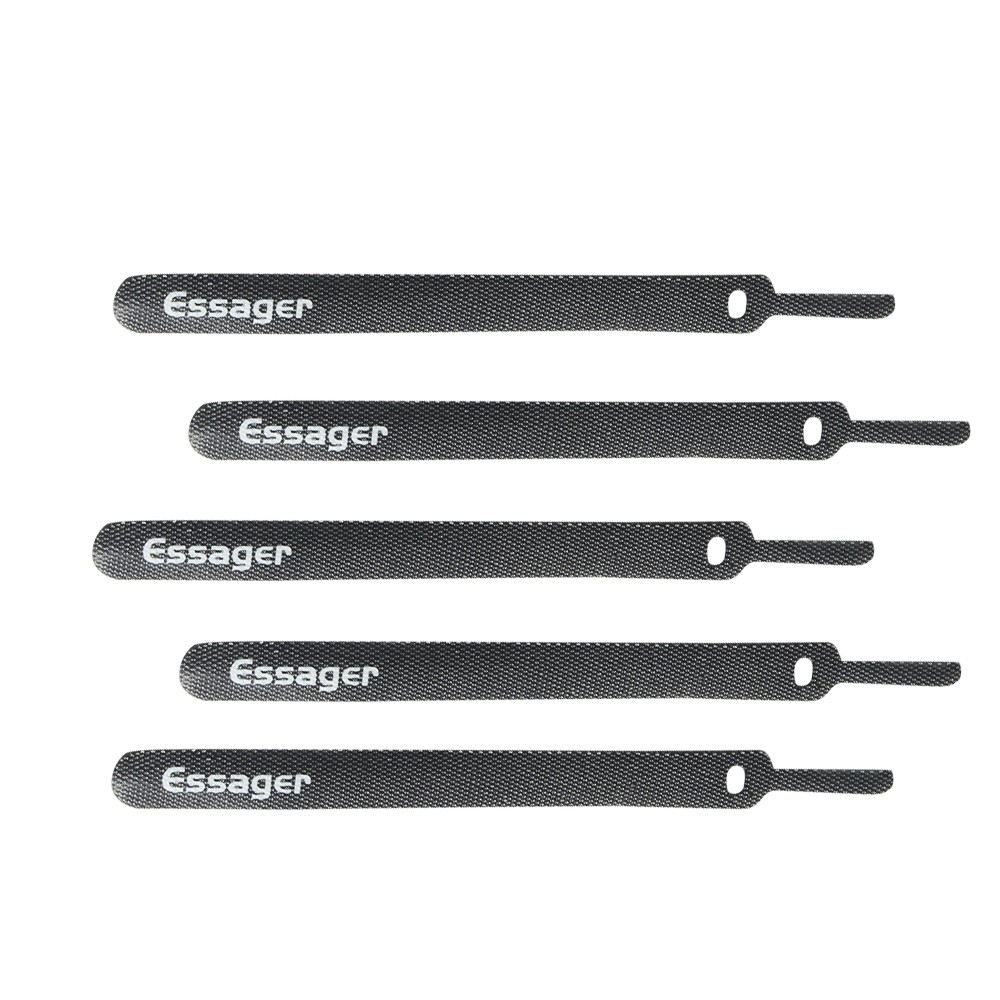 ESSAGER ESSAGER 10-PACK Kabelorganiserare Svart - Teknikhallen.se