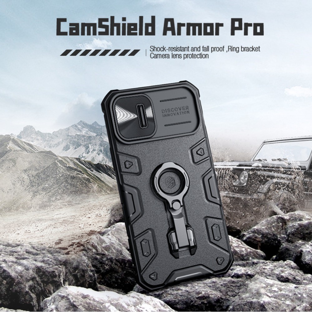 NILLKIN NILLKIN iPhone 14 Plus Skal CamShield Armor Pro Svart - Teknikhallen.se