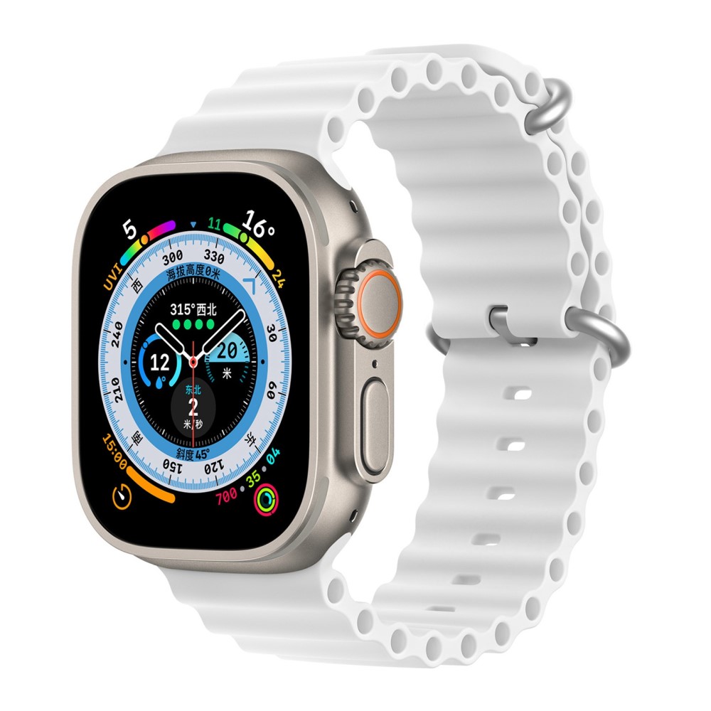 DUX DUCIS DUX DUCIS Apple Watch 38/40/41 mm Armband Wave Design Vit - Teknikhallen.se