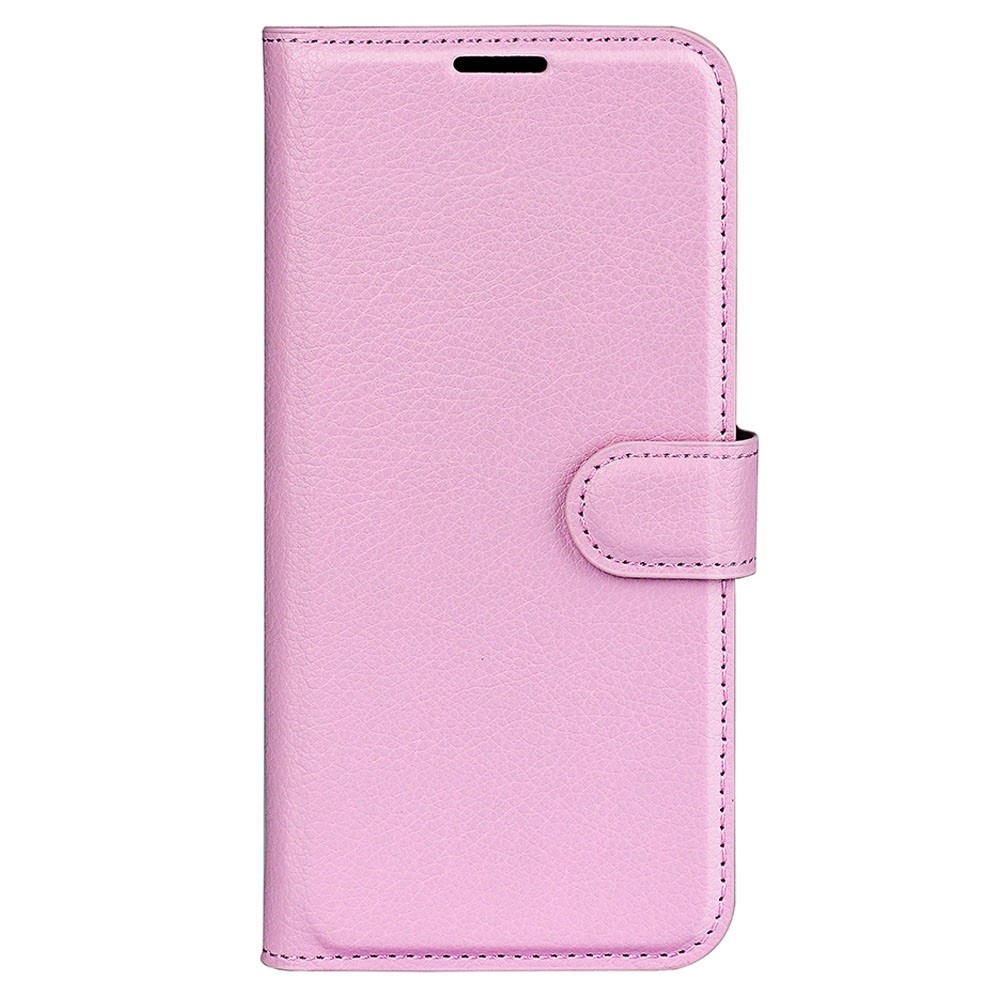  Samsung Galaxy S23 Plus Fodral Litchi Läder Ljus Rosa - Teknikhallen.se