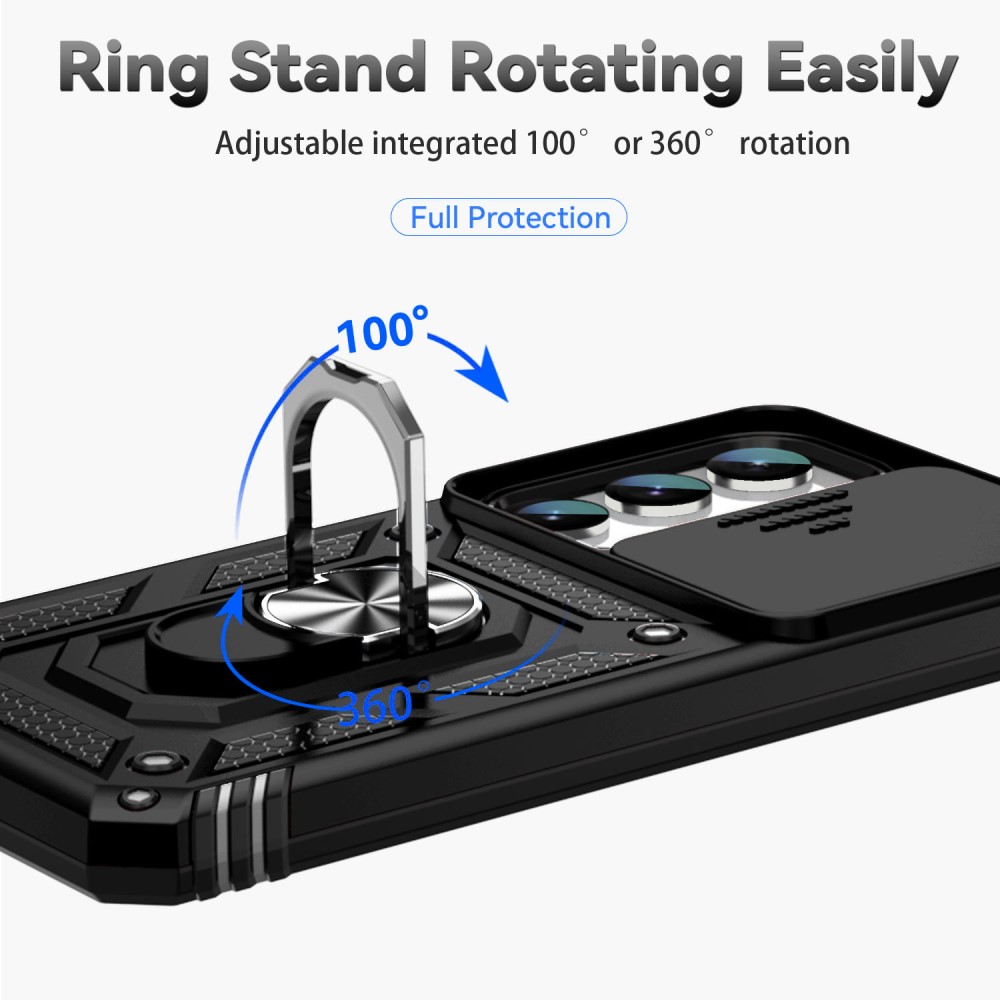  Samsung Galaxy S23 Plus Skal CamShield Ring Svart - Teknikhallen.se